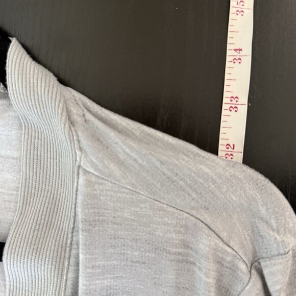 Muk Luks Womens Heather Gray Long Line Athleisure Open Front Cardigan Loungewear - Picture 13 of 14